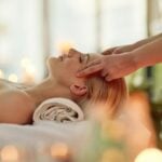 Spa facial massage treatment with candle-lit ambience at Tranquility Bay Beachfront Resort, Marathon, Florida Keys